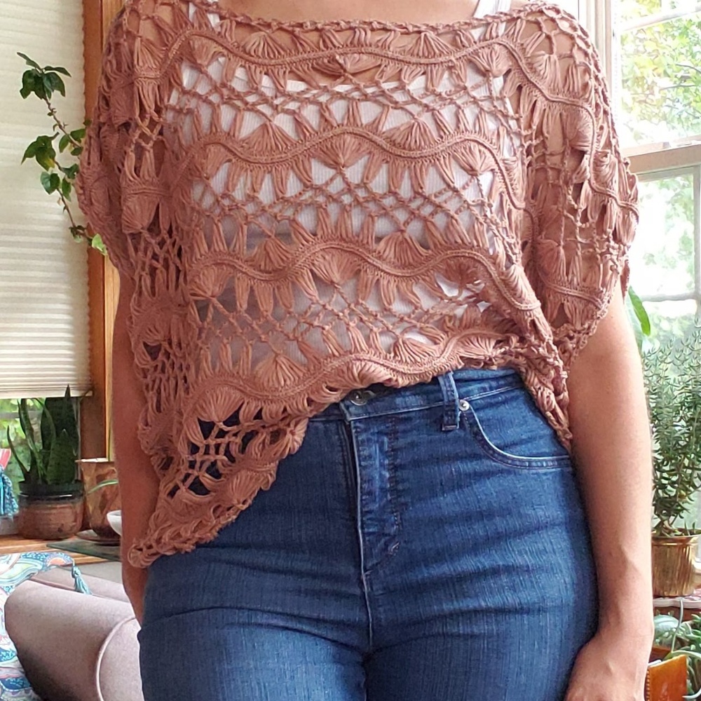 Rose Macrame Sweater - Picture 5 of 7